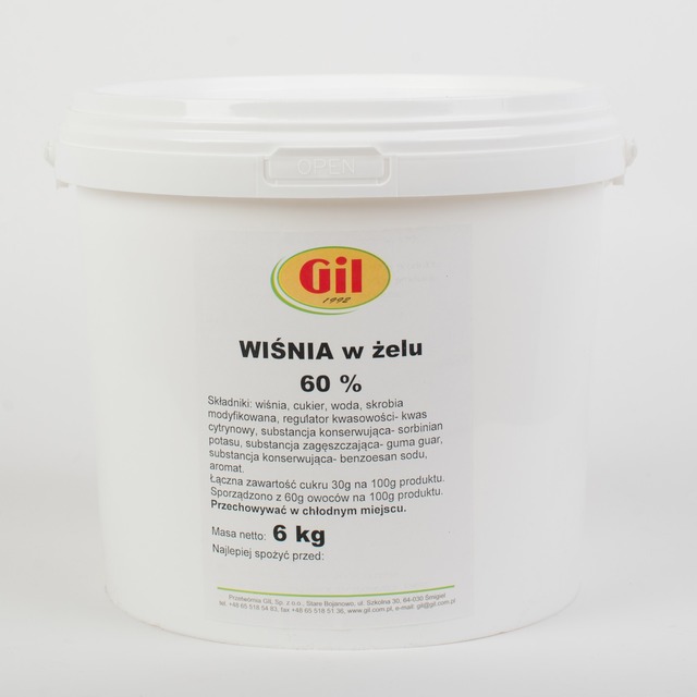Owoc w żelu: wiśnie